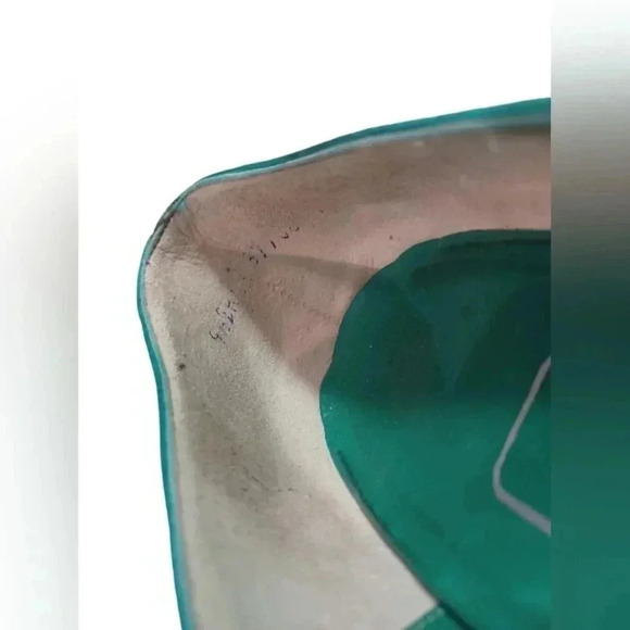 Bally High Heels Green Leather  Shoes Size 37 - Picture 8 of 9